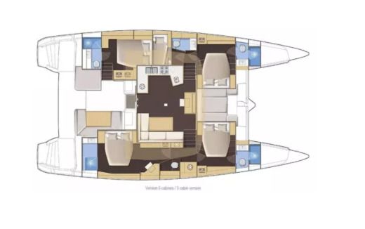 Catamaran LAGOON 52F Boat layout