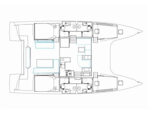 Catamaran Nautitech Fly 46 boat plan