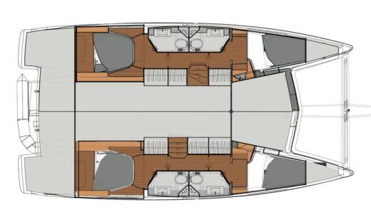 Catamaran Fountaine Pajot Lucia 40 Plan du bateau