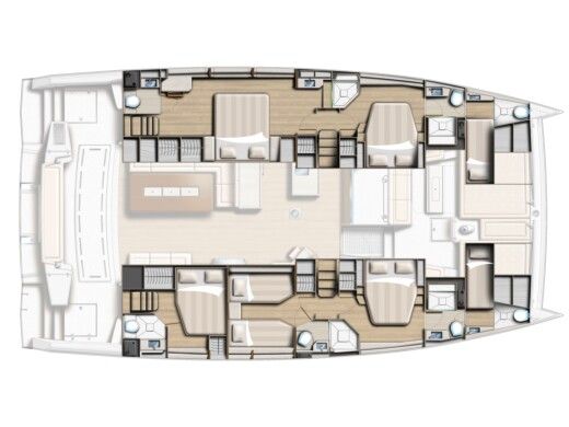 Catamaran  Bali 5.4 Boat layout