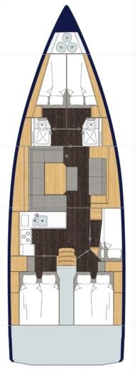 Sailboat BAVARIA CRUISER 45 Boat layout