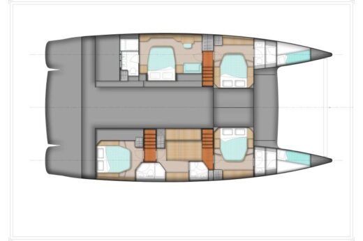 Catamaran Fountaine Pajot Sanya 57 Plano del barco