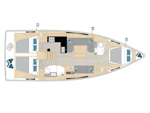 Sailboat Hanse Hanse 410 boat plan