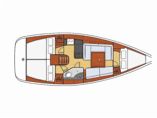 Sailboat  Oceanis 34 Boat design plan