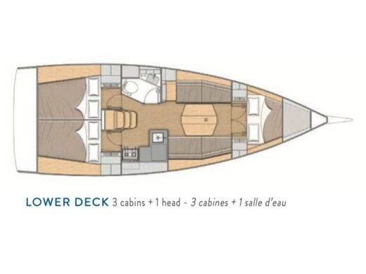 Sail Yacht  Oceanis 34.1 Planta da embarcação
