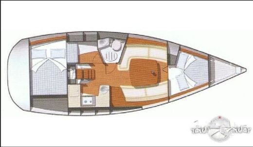 Sailboat JEANNEAU ODYSSEY 32i Boat layout
