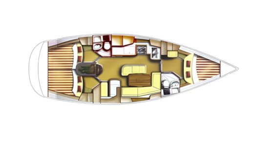 Sailboat Dufour Dufour Gib Sea 41 Planimetria della barca