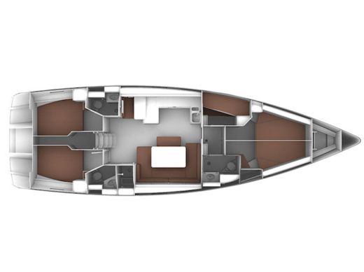 Sailboat BAVARIA CRUISER 51 Plattegrond van de boot