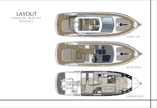 Motor Yacht Cranchi M44 Ht Boat design plan