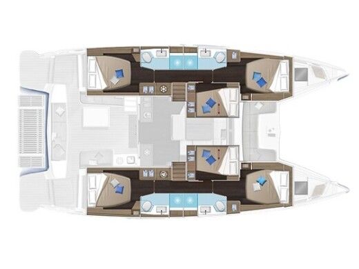 Catamaran Lagoon 51 boat plan