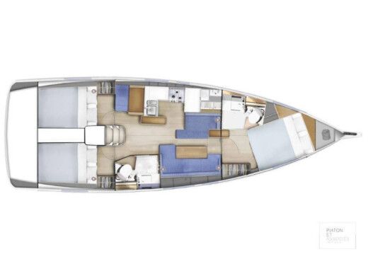 Sailboat Jeanneau Sun Odyssey 410 Boat design plan