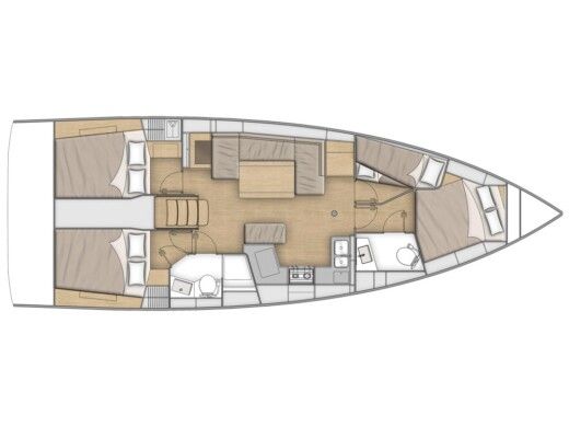 Sailboat Beneteau Oceanis 40.1 Boat design plan