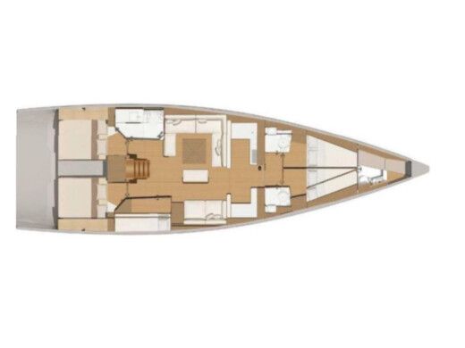 Sailboat Dufour Dufour 56 Exclusive Planimetria della barca