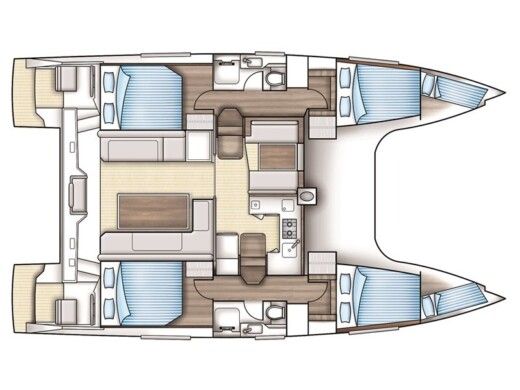 Catamaran  Nautitech 46 Fly boat plan