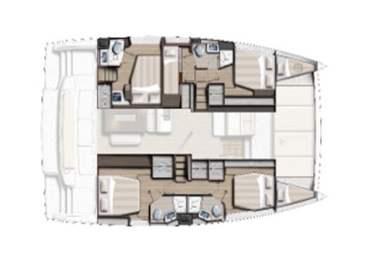 Catamaran  Bali 4.6 Boat layout