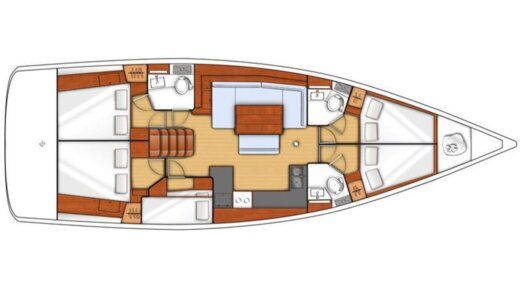 Sailboat Beneteau Oceanis 48 Boat layout