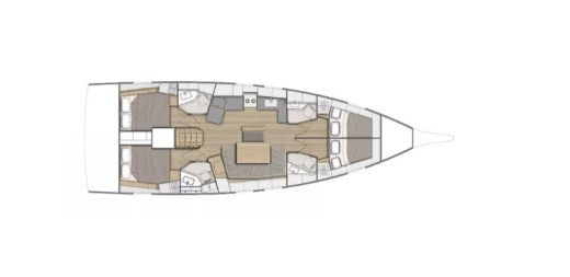 Sailboat BENETEAU OCEANIS 46.1 Boat layout