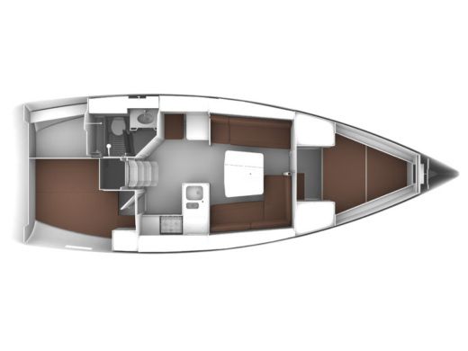 Sailboat  Bavaria Cruiser 37/2 cbs Boat layout