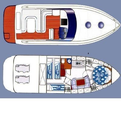 Motorboat Molinari Airon Marine 345 Boat layout