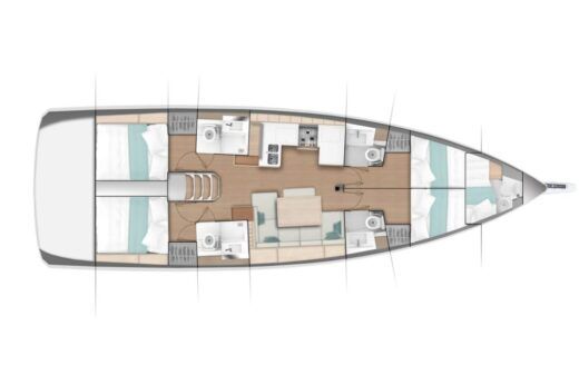 Sailboat Jeanneau Sun Odyssey 490  Plan du bateau