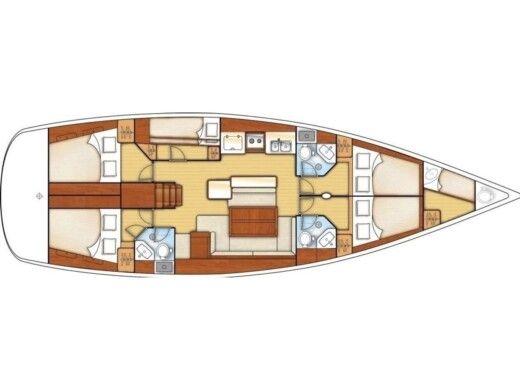 Sailboat  Beneteau Oceanis 50 Family Plan du bateau
