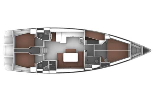 Sailboat BAVARIA 51 CRUISER Plattegrond van de boot