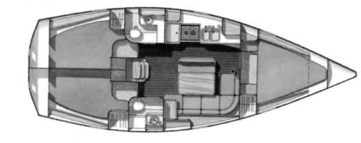 Sailboat Beneteau Oceanis 37 Plan du bateau