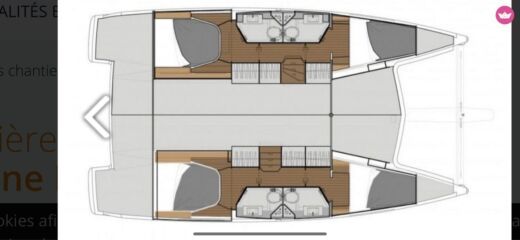 Catamaran Fountaine Pajot Lucia 40 Année 2020 boat plan