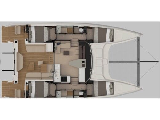 Catamaran  Nautitech 44 Plan du bateau