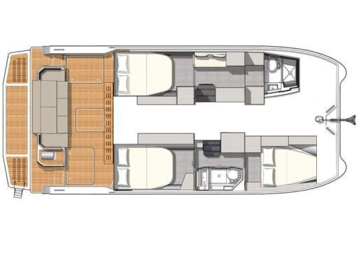 Catamaran Fountaine Pajot MY4S Planimetria della barca