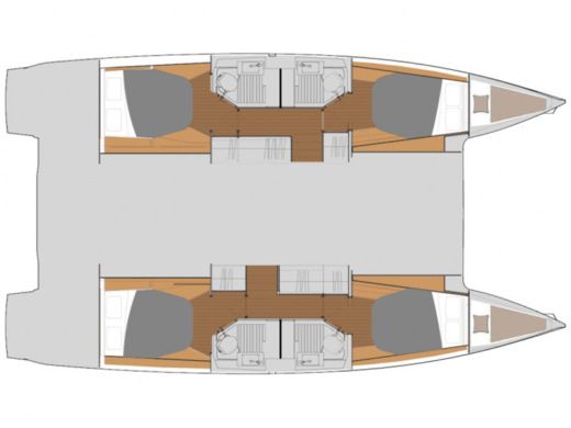 Catamaran Fountaine Pajot Astréa 42 Plan du bateau