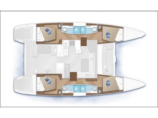 Catamaran Lagoon Lagoon 450f Boat design plan