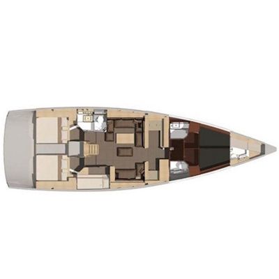 Sailboat DUFOUR 56 Exclusive Plan du bateau