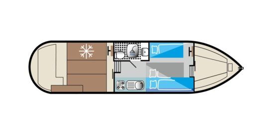 Houseboat KUHNLE-TOURS Welle (HMR) Boot Grundriss