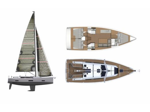 Sailboat Dufour Dufour 390 Grand Large Planimetria della barca