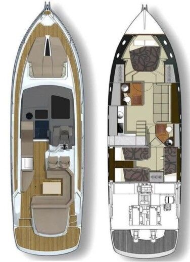Motorboat Cranchi m44 boat plan