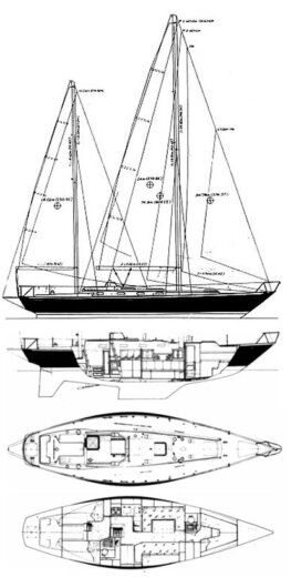 Sailboat FyC FyC 44 Planimetria della barca