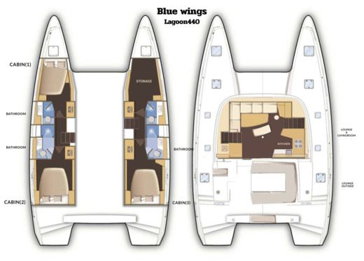 Catamaran Lagoon lagoon440 Boat design plan