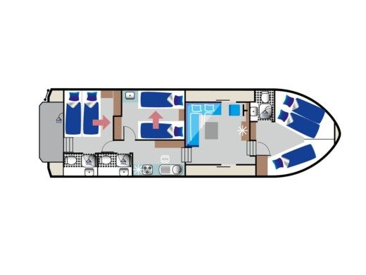 Motorboat  Kormoran 1280 Plano del barco