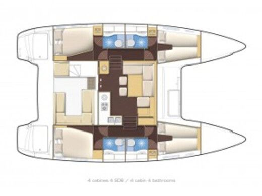 Catamaran LAGOON 400s2 Planimetria della barca