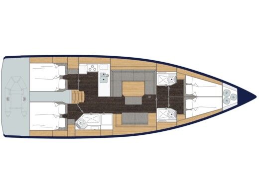 Sailboat  Bavaria C45 Plan du bateau