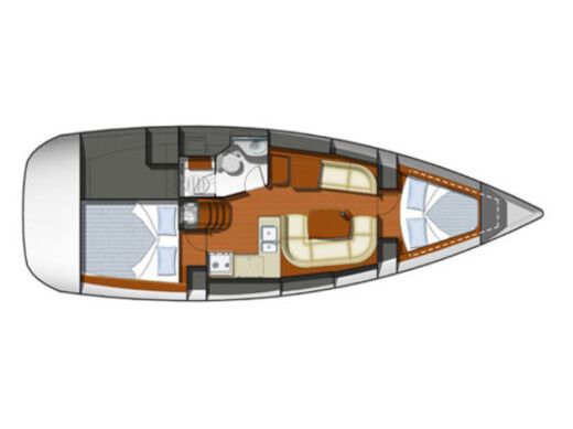 Sailboat  Sun Odyssey 36i Boot Grundriss