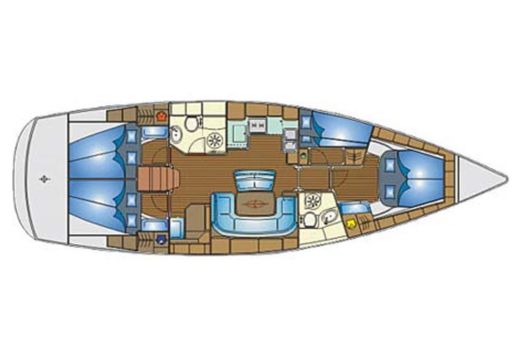 Sailboat Bavaria Cruiser 46 Boat layout