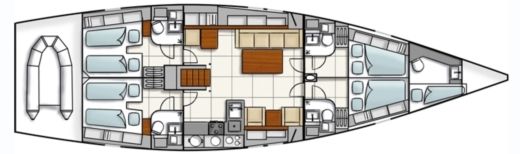 Sailboat HANSE 540e boat plan