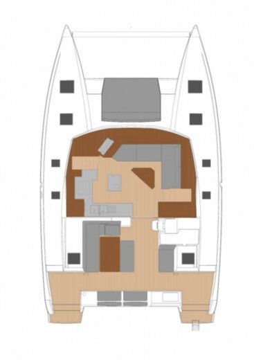 Catamaran Fountaine Pajot Saona 47 O.V. with A/C boat plan