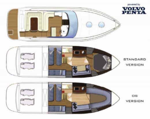 Motorboat Airon Marine 345 Plattegrond van de boot