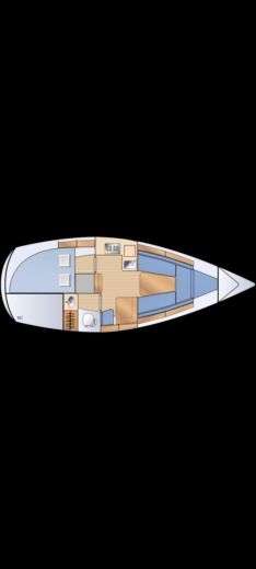 Sailboat Kirie - Feeling 720 DL Boat layout