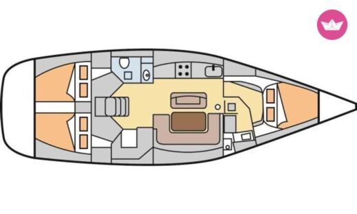 Sailboat Dufour 425 Gran Large Boat layout