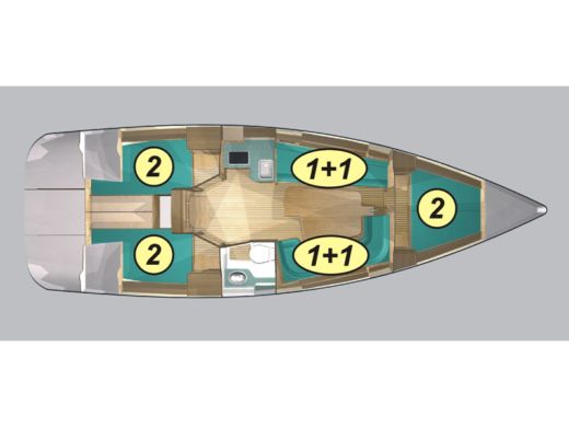 Sailboat  Maxus 33.1 RS Prestige  Boat layout
