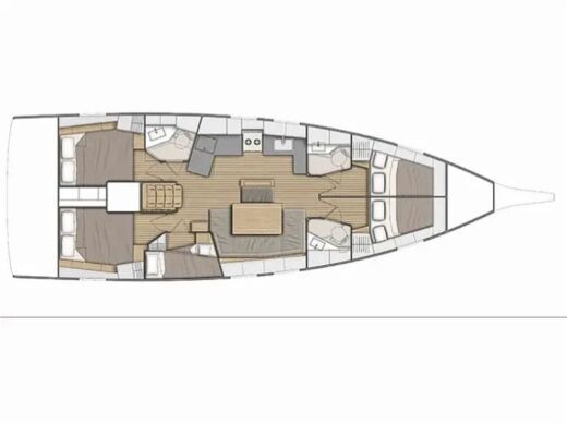 Sailboat Beneteau Oceanis 46.1 Plano del barco